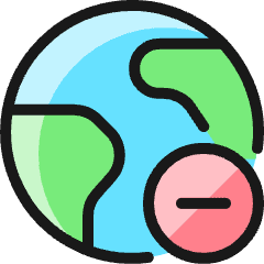 Earth Subtract Icon from Ultimate Colors Set
