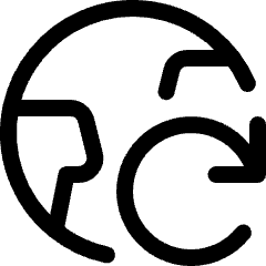 Earth Sync Icon from Ultimate Regular Set