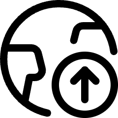 Earth Upload Icon from Ultimate Regular Set