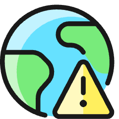 Earth Warning Icon from Ultimate Colors Set