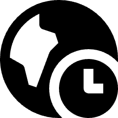 Globe Clock Schedule Icon from Nova Solid Set