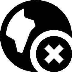 Globe Cross Remove Icon from Nova Solid Set