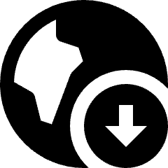 Globe Download Icon from Nova Solid Set