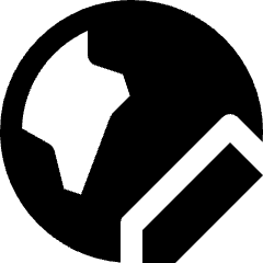 Globe Edit Icon from Nova Solid Set