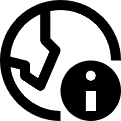 Globe Information Icon from Nova Line Icons Set