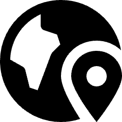 Globe Location Pin Icon from Nova Solid Set