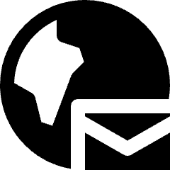 Globe Mail Icon from Nova Solid Set