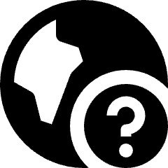 Globe Question Mark Icon from Nova Solid Set