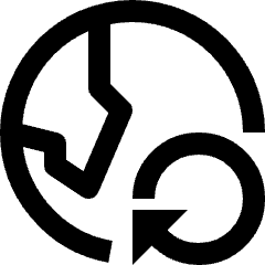 Globe Redo Refresh Icon from Nova Line Set