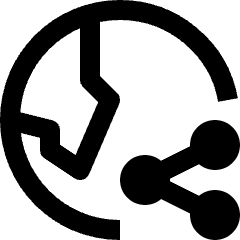 Globe Share Icon from Nova Line Icons Set