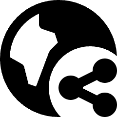 Globe Share Icon from Nova Solid Set