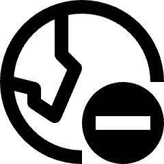 Globe Subtract Remove Icon from Nova Line Set