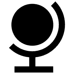 Political Globe Icon from Nova Solid Set