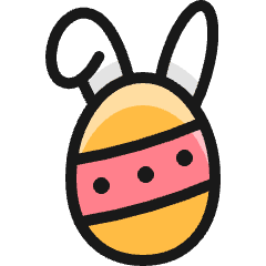 Easter Egg Bunny Icon from Ultimate Colors Set