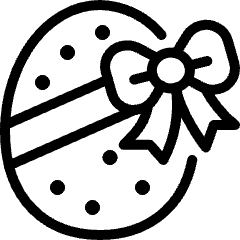 Easter Egg Ribbon Icon from Ultimate Light Set