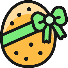 Easter Egg Ribbon Icon from Ultimate Colors Set