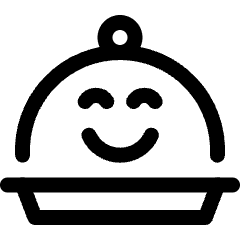 Food Restaurant Smiley Face Dish Reccommended Icon from Ultimate Regular Set