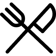 Food Restaurant Symbol Fork Cross Knife Icon from Ultimate Regular Set