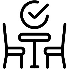 Food Restaurant Table Reserved Reservation 2 Icon from Ultimate Light Set