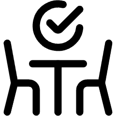 Food Restaurant Table Reserved Reservation 2 Icon from Ultimate Regular Set