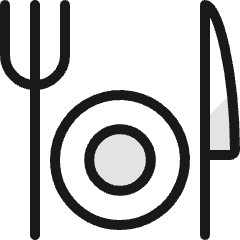 Restaurant Eating Set Icon from Ultimate Colors Set