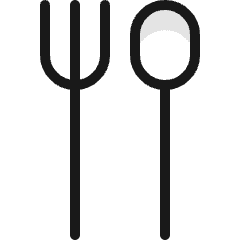 Restaurant Fork Spoon Icon from Ultimate Colors Set