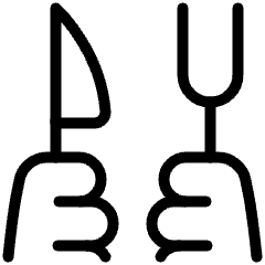 Two Pronged Fork Knife 1 Icon from Ultimate Light Set