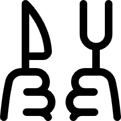 Two Pronged Fork Knife 1 Icon from Ultimate Regular Set