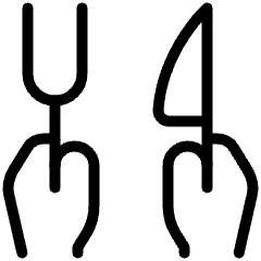 Two Pronged Fork Knife 2 Icon from Ultimate Light Set