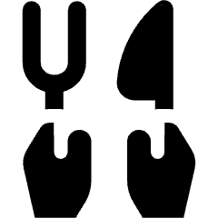 Two Pronged Fork Knife 2 Icon from Ultimate Bold Set