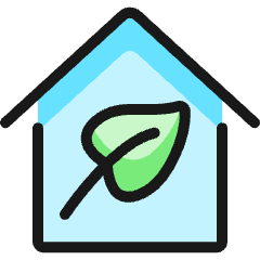 Eco House Icon from Ultimate Colors Set