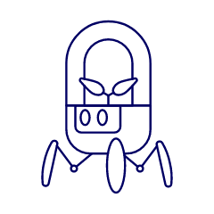 Tree Pot Robot Illustration from UX Line Set