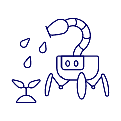 Watering Robot 1 Illustration from UX Line Set