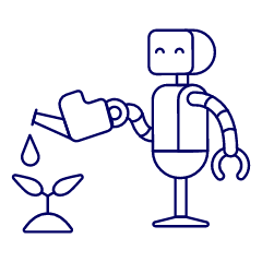 Watering Robot 2 Illustration from UX Line Set
