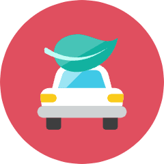 Eco Car Icon from Kameleon Colors Set