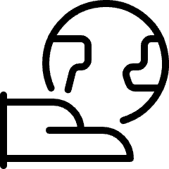 Ecology Globe Hand 1 Icon from Ultimate Light Set