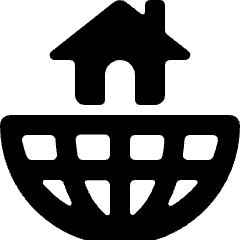 Ecology Globe House Icon from Ultimate Bold Set
