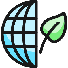 Ecology Globe Leaf Icon from Ultimate Colors Set