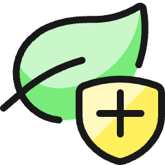 Ecology Leaf Shield Icon from Ultimate Colors Set