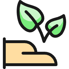 Ecology Plant Hand 1 Icon from Ultimate Colors Set