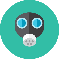 Gas Mask Icon from Kameleon Colors Set