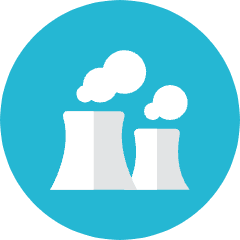 Nucelar Plant Icon from Kameleon Colors Set