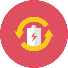Recharge Battery Icon from Kameleon Colors Set