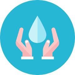 Water Hand Icon from Kameleon Colors Set