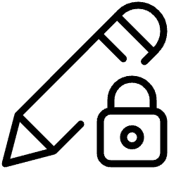 Pencil Edit Lock Icon from Ultimate Light Set