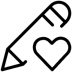 Pencil Edit Love Icon from Ultimate Light Set