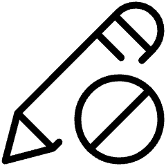 Pencil Edit Prohibit Icon from Ultimate Light Set