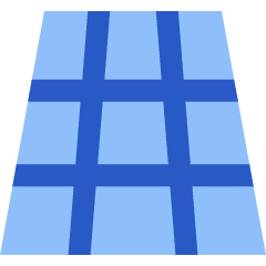 3d Perspective Grid Icon from Sharp Flat Set