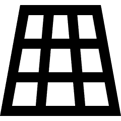 3d Perspective Grid Icon from Sharp Line Set