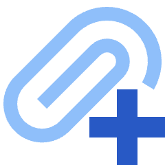 Attach File Add Icon from Sharp Flat Set